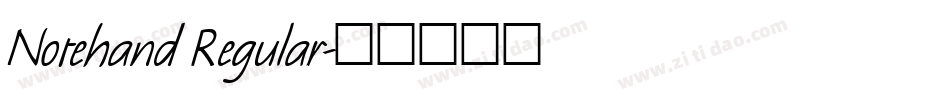 Notehand Regular字体转换